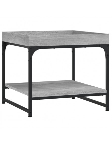Tavolino Salotto Grigio Sonoma 49,5x49,5x45cm Legno Multistrato
