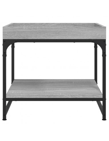 Tavolino Salotto Grigio Sonoma 49,5x49,5x45cm Legno Multistrato