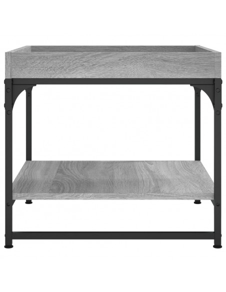 Tavolino Salotto Grigio Sonoma 49,5x49,5x45cm Legno Multistrato