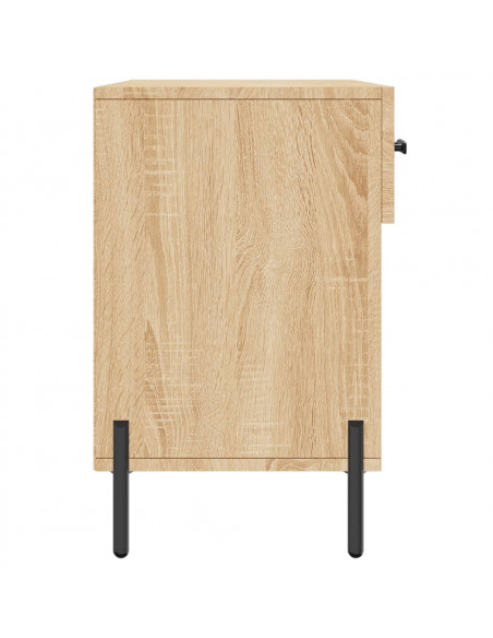 Panca Porta Scarpe Rovere Sonoma 102x35x55 cm Legno Multistrato