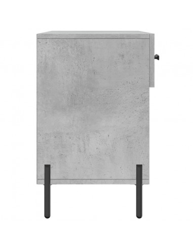 Panca Porta Scarpe Grigio Cemento 102x35x55cm Legno Multistrato