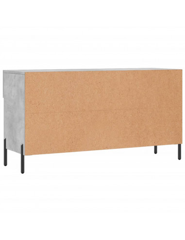 Panca Porta Scarpe Grigio Cemento 102x35x55cm Legno Multistrato