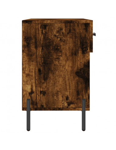 Panca Porta Scarpe Rovere Fumo 102x35x55 cm Legno Multistrato