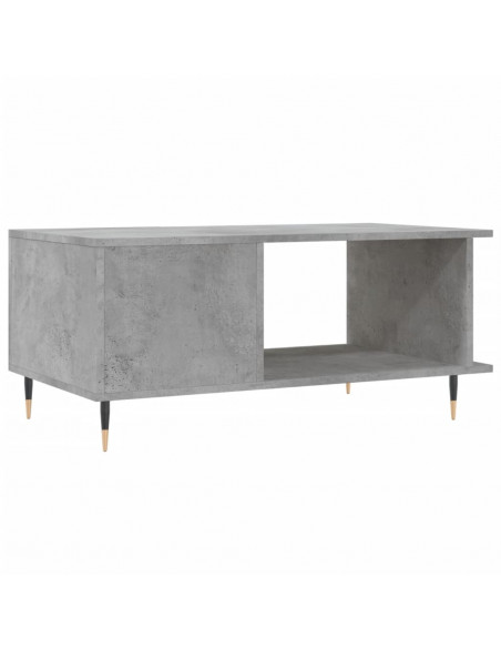 Tavolino da Salotto Grigio Cemento 90x50x40cm Legno Multistrato