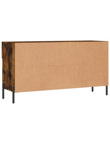 Panca Porta Scarpe Rovere Fumo 102x35x55 cm Legno Multistrato