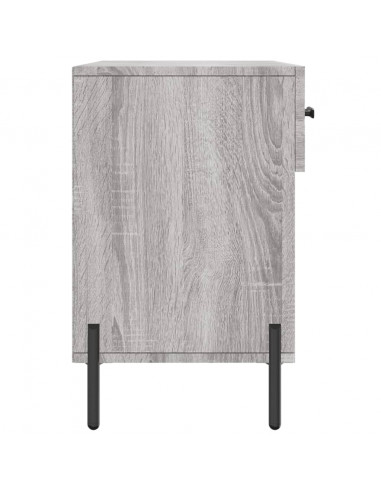 Panca Porta Scarpe Grigio Sonoma 102x35x55 cm Legno Multistrato
