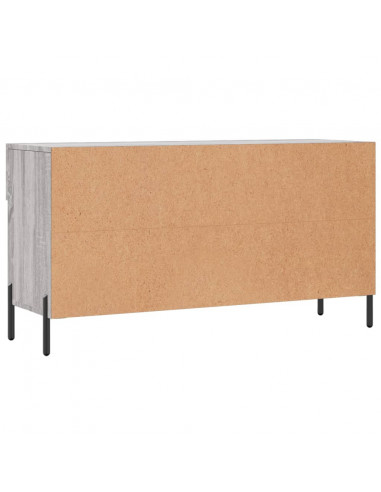 Panca Porta Scarpe Grigio Sonoma 102x35x55 cm Legno Multistrato