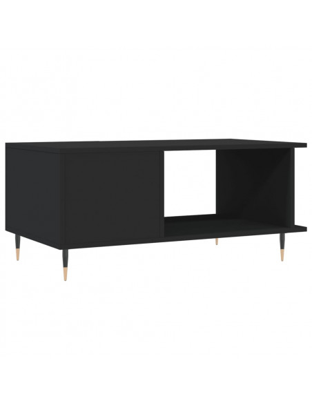 Tavolino da Salotto Nero 90x50x40 cm in Legno Multistrato