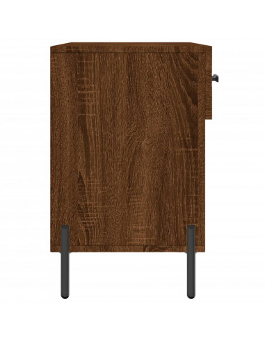 Panca Porta Scarpe Rovere Marrone 102x35x55cm Legno Multistrato