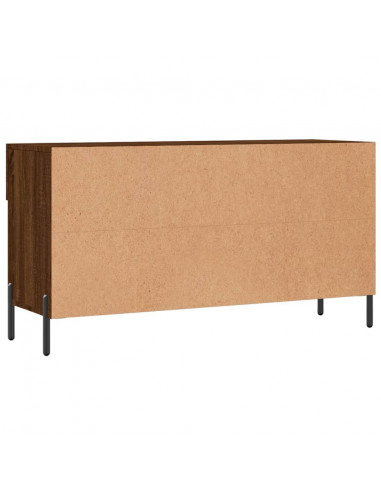 Panca Porta Scarpe Rovere Marrone 102x35x55cm Legno Multistrato