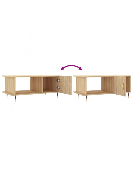 Tavolino da Salotto Rovere Sonoma 90x50x40 cm Legno Multistrato