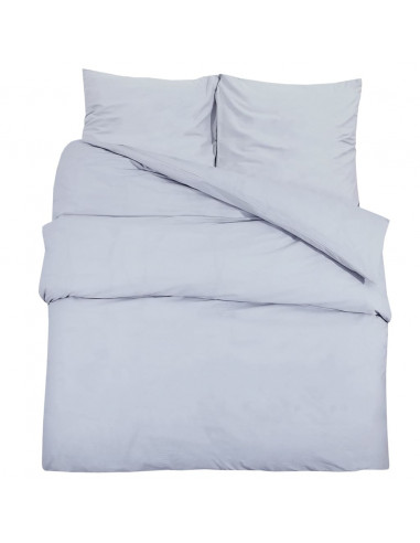 Set Copripiumino Grigio 155x220 cm in Cotone
