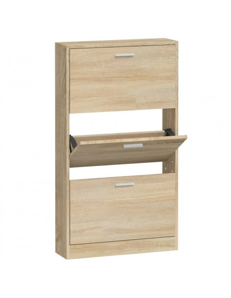 Scarpiera Rovere 59x17x108 cm in Legno Multistrato