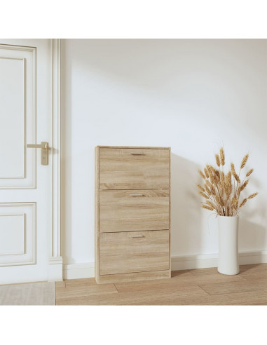 Scarpiera Rovere 59x17x108 cm in Legno Multistrato