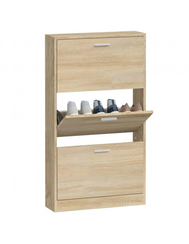 Scarpiera Rovere 59x17x108 cm in Legno Multistrato