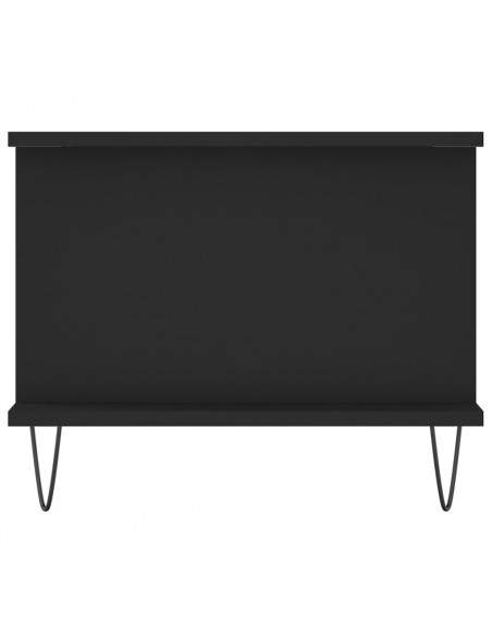Tavolino da Salotto Nero 90x50x40 cm in Legno Multistrato
