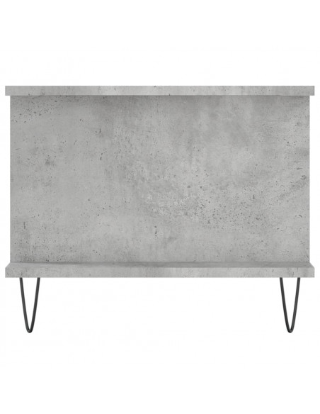 Tavolino da Salotto Grigio Cemento 90x50x40cm Legno Multistrato