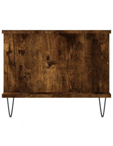 Tavolino da Salotto Rovere Fumo 90x50x40cm in Legno Multistrato