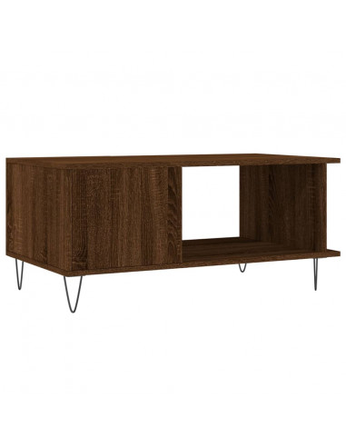 Tavolino da Salotto Rovere Marrone 90x50x40cm Legno Multistrato