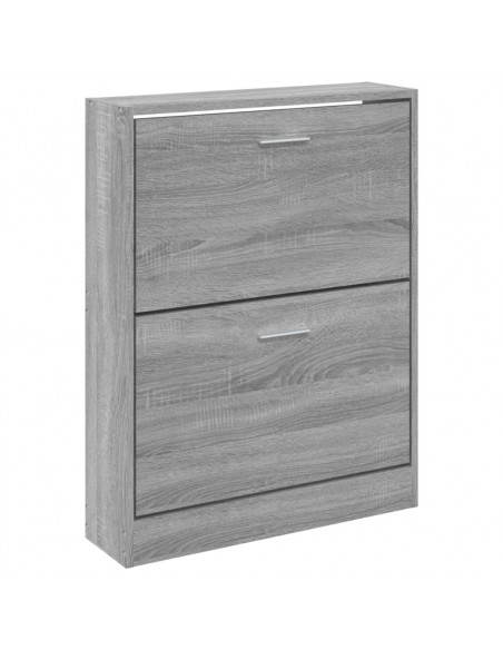 Scarpiera Grigio Sonoma 59x17x81 cm in Legno Multistrato