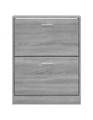 Scarpiera Grigio Sonoma 59x17x81 cm in Legno Multistrato