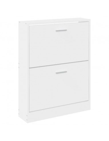 Scarpiera Bianca 59x17x81 cm in Legno Multistrato