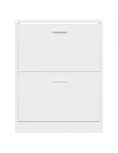 Scarpiera Bianca 59x17x81 cm in Legno Multistrato