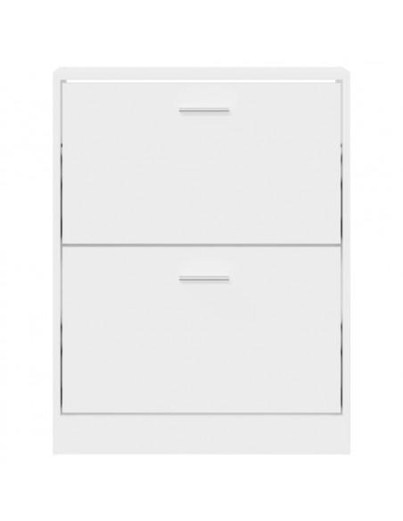 Scarpiera Bianca 59x17x81 cm in Legno Multistrato
