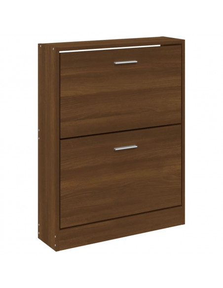 Scarpiera Rovere Marrone 59x17x81 cm in Legno Multistrato