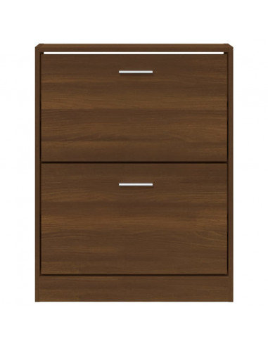 Scarpiera Rovere Marrone 59x17x81 cm in Legno Multistrato