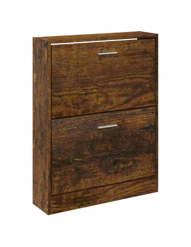 Scarpiera Rovere Fumo 59x17x81 cm in Legno Multistrato