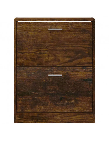 Scarpiera Rovere Fumo 59x17x81 cm in Legno Multistrato
