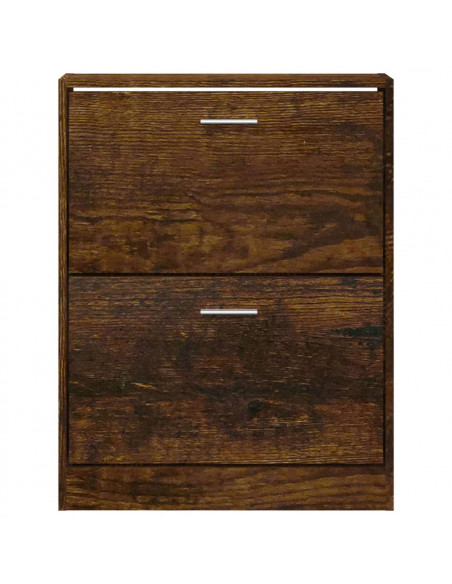 Scarpiera Rovere Fumo 59x17x81 cm in Legno Multistrato