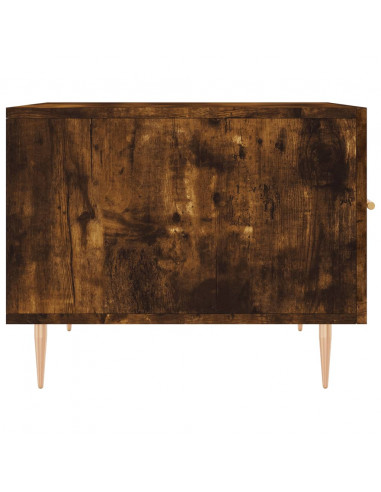 Tavolino da Salotto Rovere Fumo 50x50x40 cm Legno Multistrato
