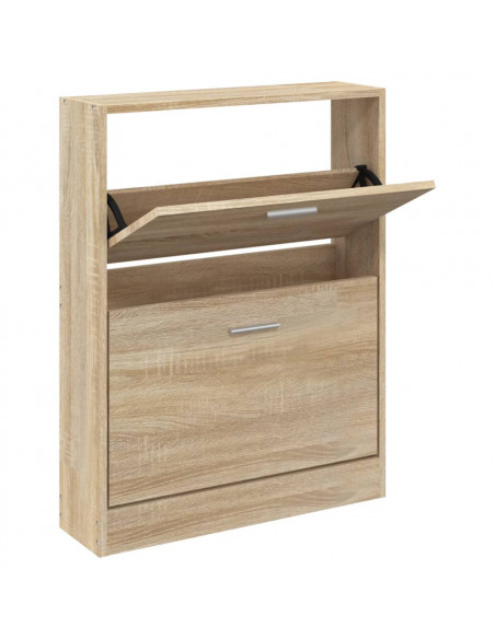 Scarpiera Rovere 59x17x81 cm in Legno Multistrato