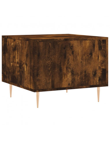 Tavolino da Salotto Rovere Fumo 50x50x40 cm Legno Multistrato