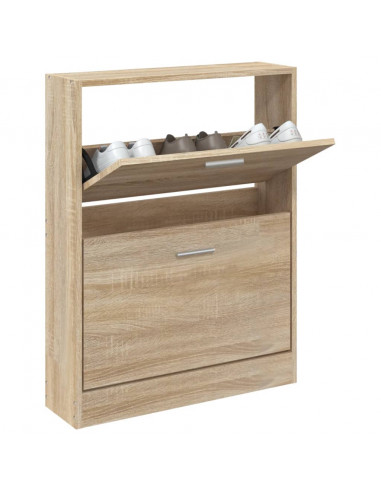 Scarpiera Rovere 59x17x81 cm in Legno Multistrato