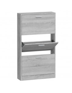 Scarpiera Grigio Sonoma 59x17x108 cm in Legno Multistrato 2