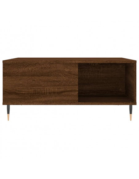 Tavolino Salotto Rovere Marrone 80x80x36,5 cm Legno Multistrato