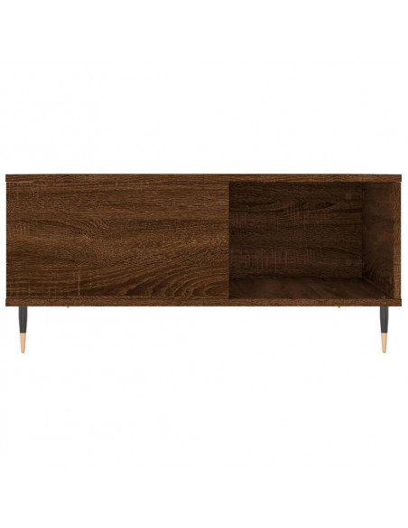 Tavolino Salotto Rovere Marrone 80x80x36,5 cm Legno Multistrato