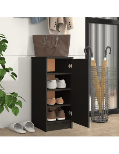 Scarpiera Nera 30x35x70 cm in Legno Multistrato