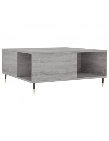 Tavolino Salotto Grigio Sonoma 80x80x36,5 cm Legno Multistrato