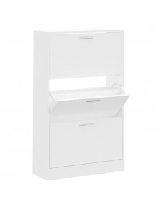 Scarpiera Bianca 63x24x103 cm in Legno Multistrato 2