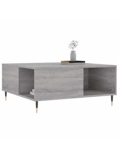 Tavolino Salotto Grigio Sonoma 80x80x36,5 cm Legno Multistrato