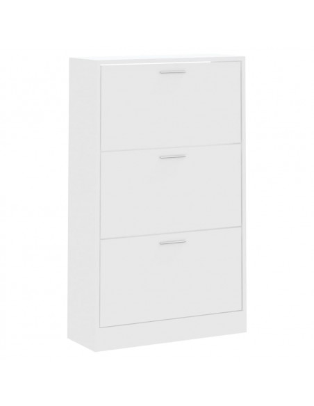 Scarpiera Bianca 63x24x103 cm in Legno Multistrato