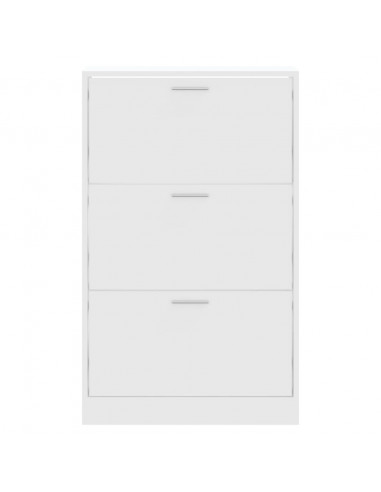 Scarpiera Bianca 63x24x103 cm in Legno Multistrato