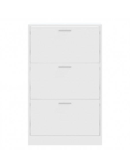 Scarpiera Bianca 63x24x103 cm in Legno Multistrato
