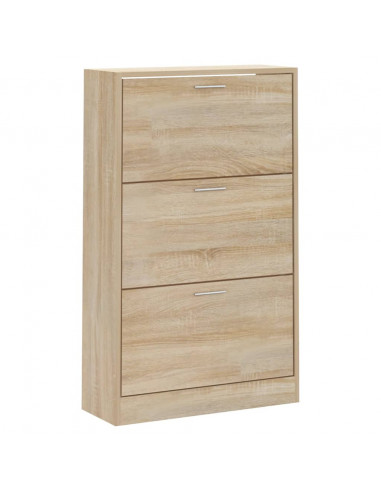 Scarpiera Rovere Sonoma 63x24x103 cm in Legno Multistrato
