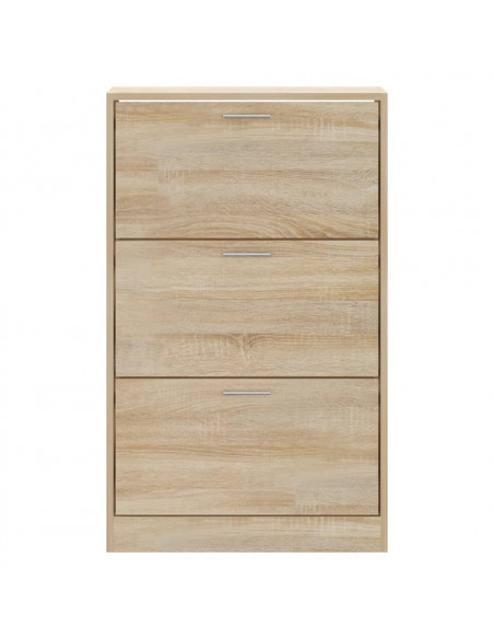 Scarpiera Rovere Sonoma 63x24x103 cm in Legno Multistrato
