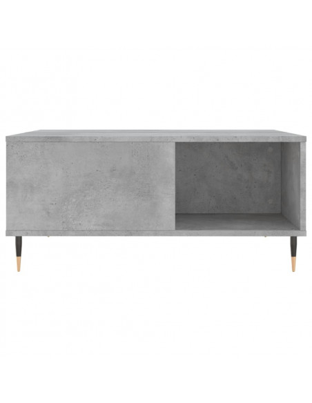 Tavolino Salotto Grigio Cemento 80x80x36,5 cm Legno Multistrato